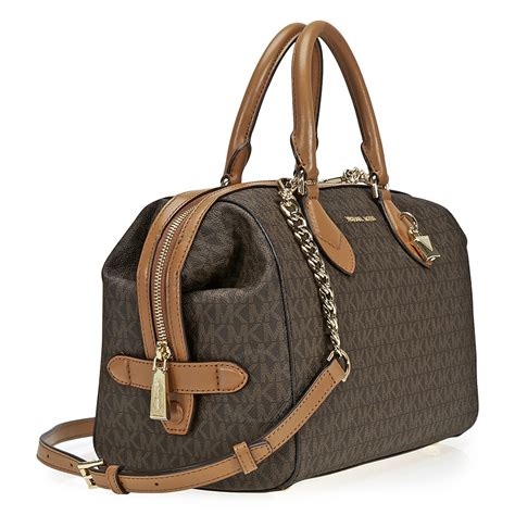 michael kors grayson large satchel brown|Michael Kors grayson satchel black.